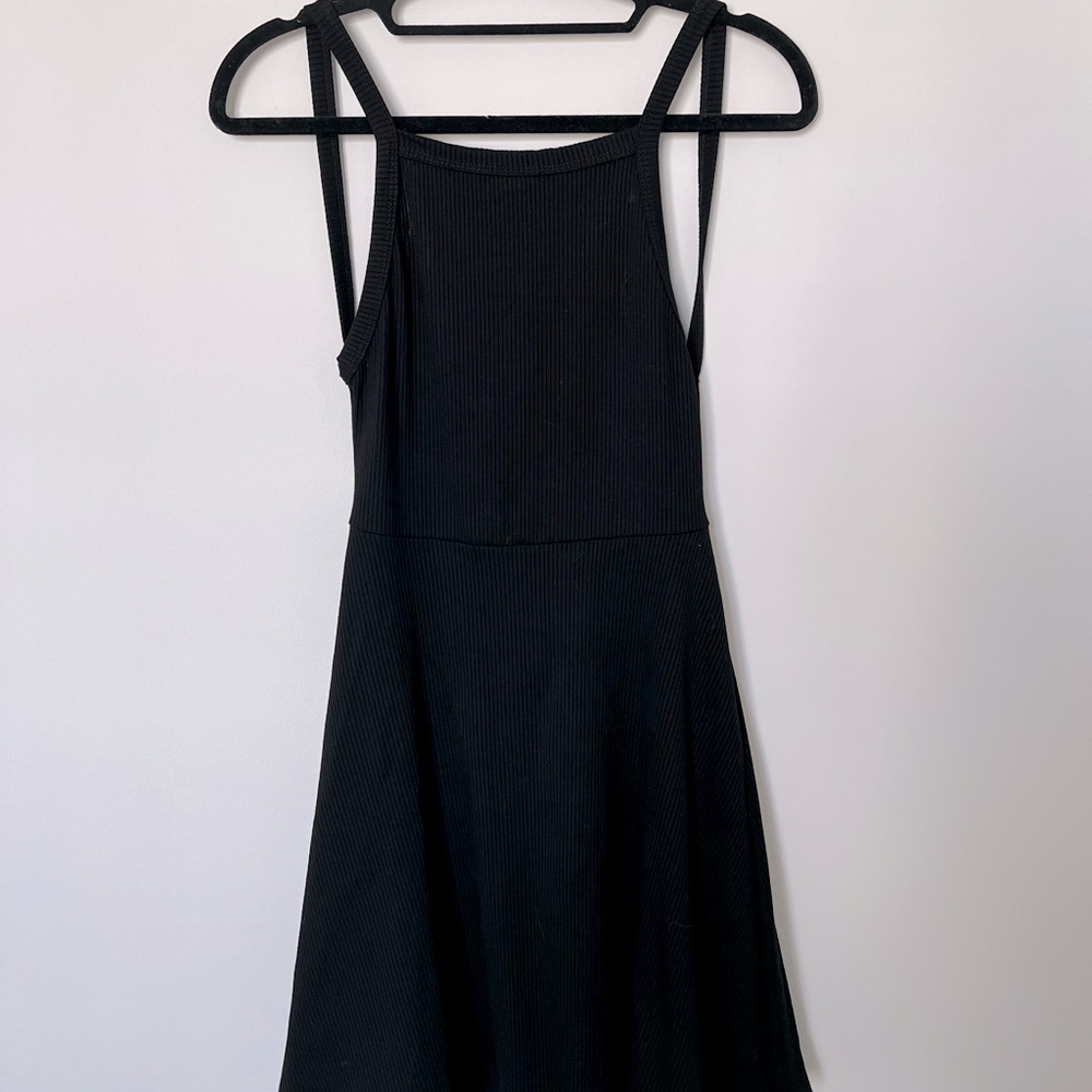 Ribbed Black Dress